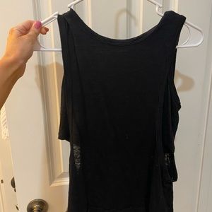 Acrobat black tank w cut outs